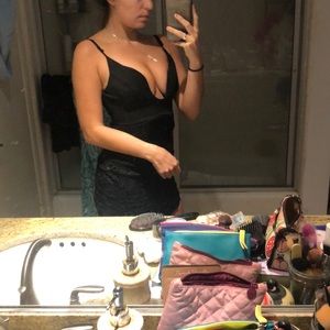 Black underwire pepper mayo dress